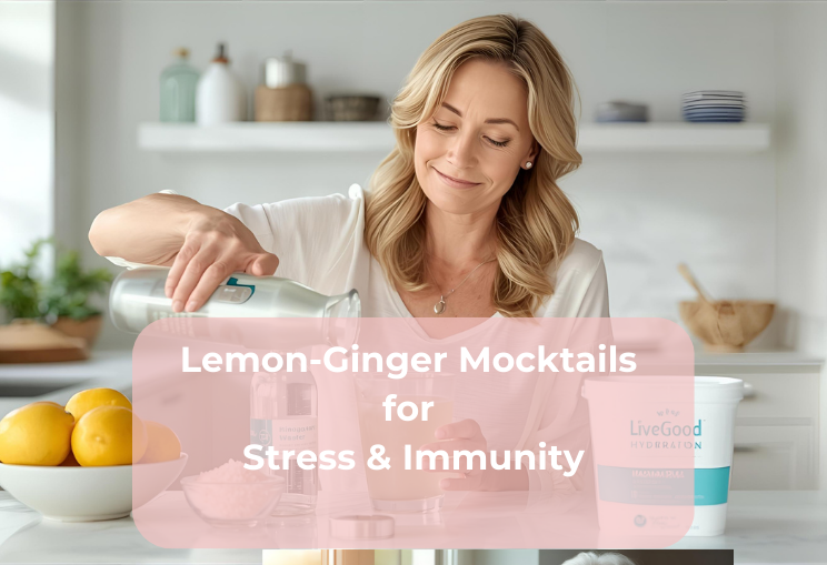 Lemon-Ginger Mocktails for Stress & Immunity