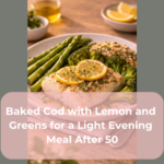Baked Cod with Lemon and Greens for a Light Evening Meal After 50