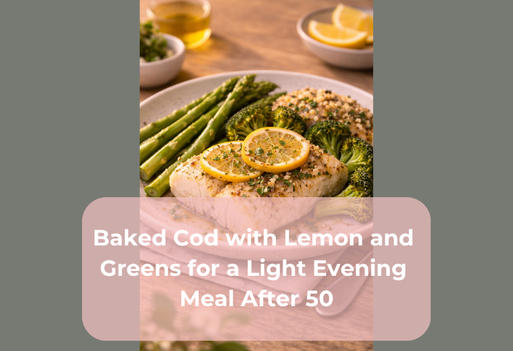 Baked Cod with Lemon and Greens for a Light Evening Meal After 50