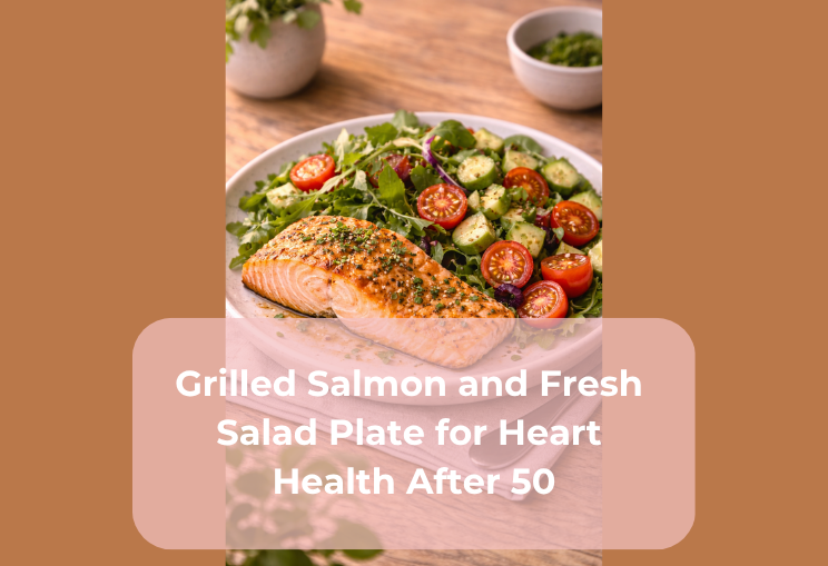 Grilled Salmon and Fresh Salad Plate for Heart Health After 50