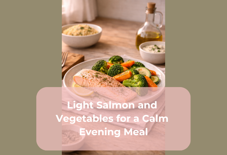 Light Salmon and Vegetables for a Calm Evening Meal