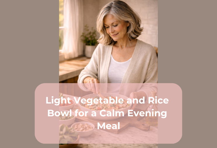 Light Vegetable and Rice Bowl for a Calm Evening Meal Light Vegetable and Rice Bowl for a Calm Evening Meal