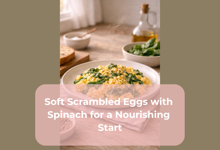 Soft Scrambled Eggs with Spinach for a Nourishing Start