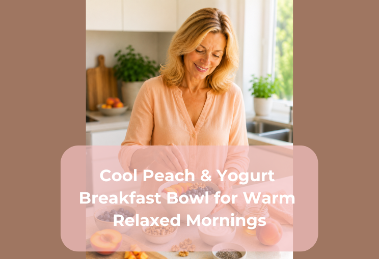 Cool Peach & Yogurt Breakfast Bowl for Warm Relaxed Mornings