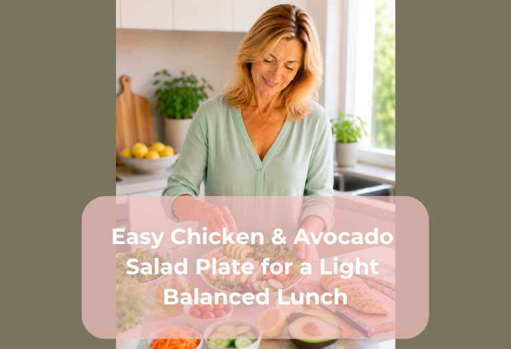 Easy Chicken & Avocado Salad Plate for a Light Balanced Lunch