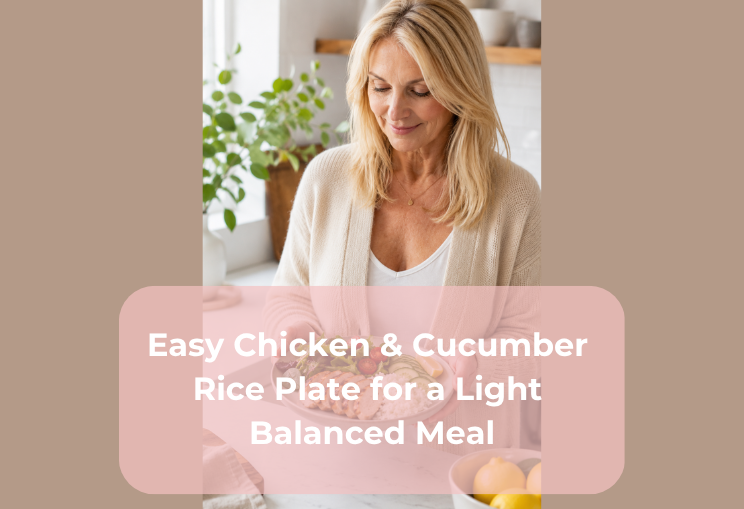 Easy Chicken & Cucumber Rice Plate for a Light Balanced Meal