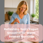 Refreshing Berry Yogurt Smoothie for Warm Relaxed Mornings